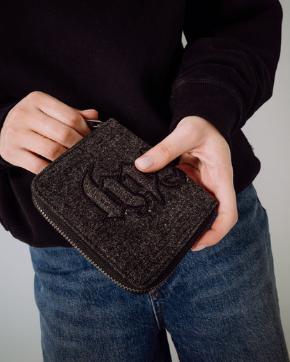 Billetera Roxanne Denim Compact Wallet Washed Black
