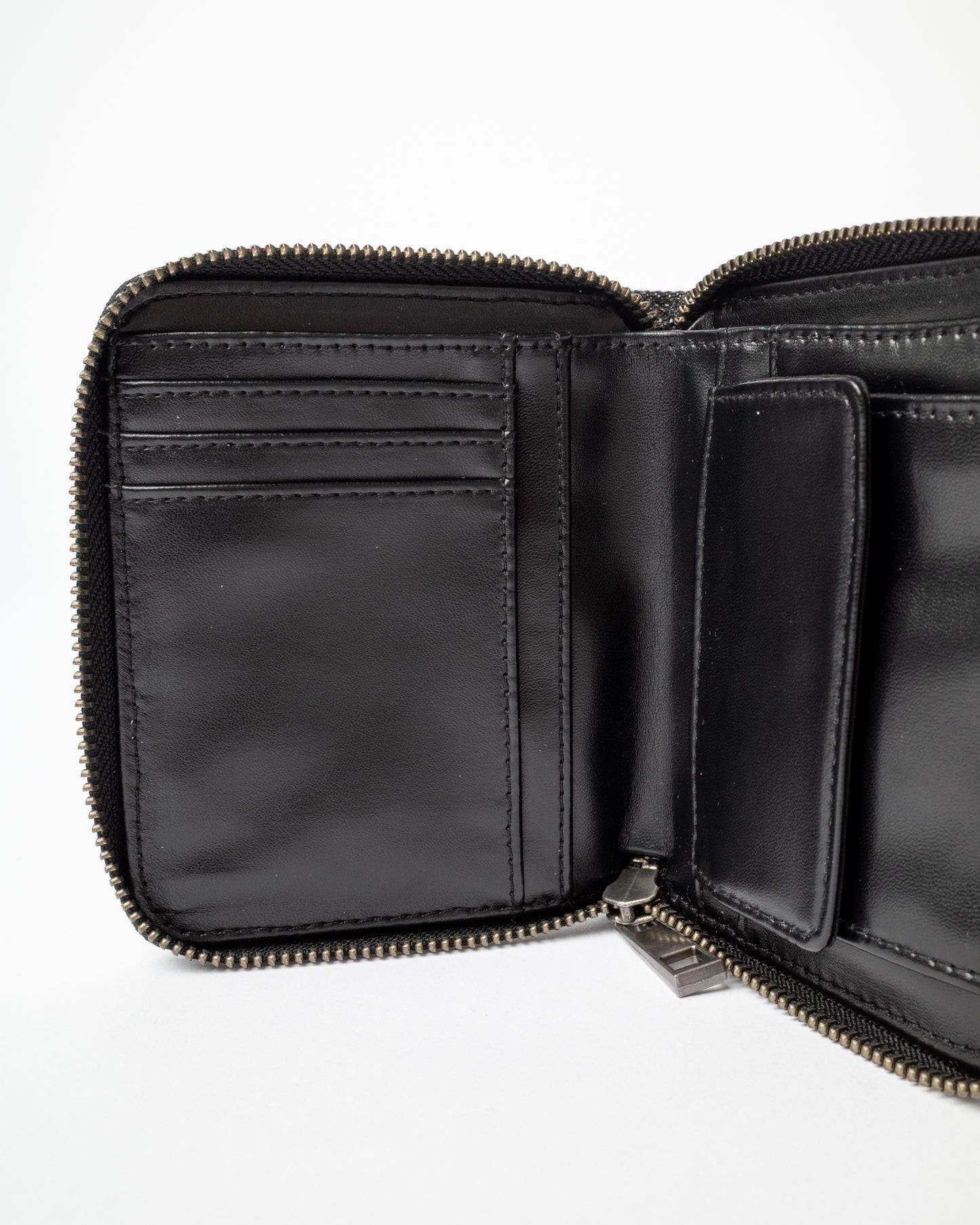 Billetera Roxanne Denim Compact Wallet Washed Black