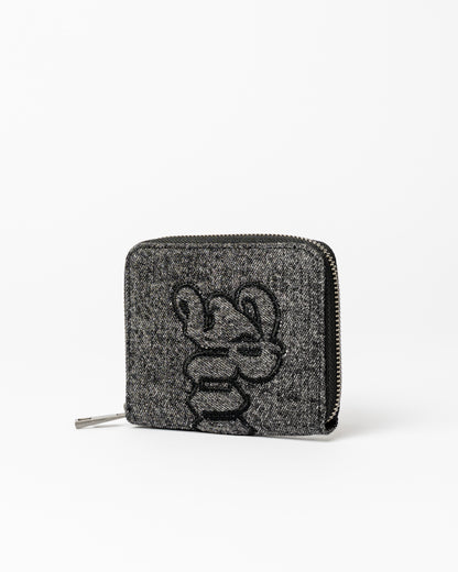Billetera Roxanne Denim Compact Wallet Washed Black