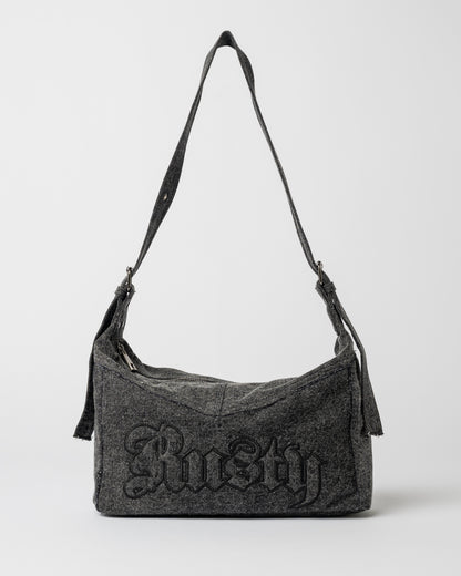 Cartera Roxanne Denim Shoulder Bag Washed Black
