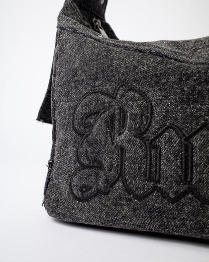 Cartera Roxanne Denim Shoulder Bag Washed Black