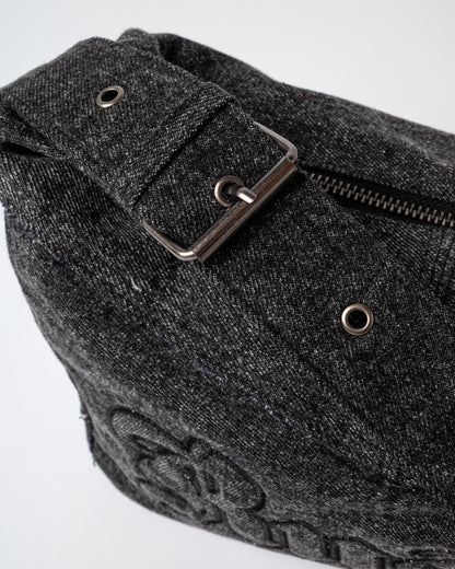 Cartera Roxanne Denim Shoulder Bag Washed Black