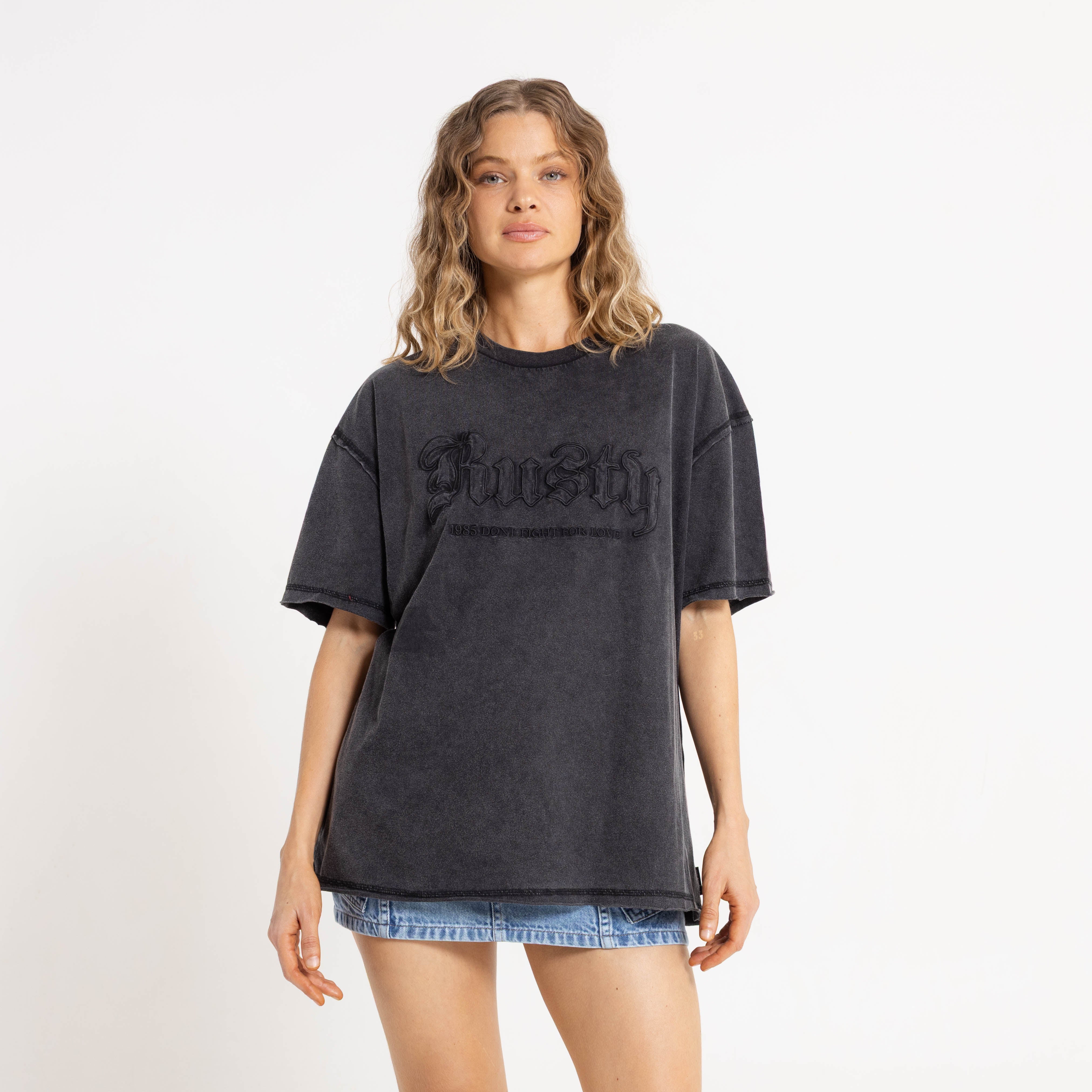 Remera Roxanne Feeln Oversize Vintage Black