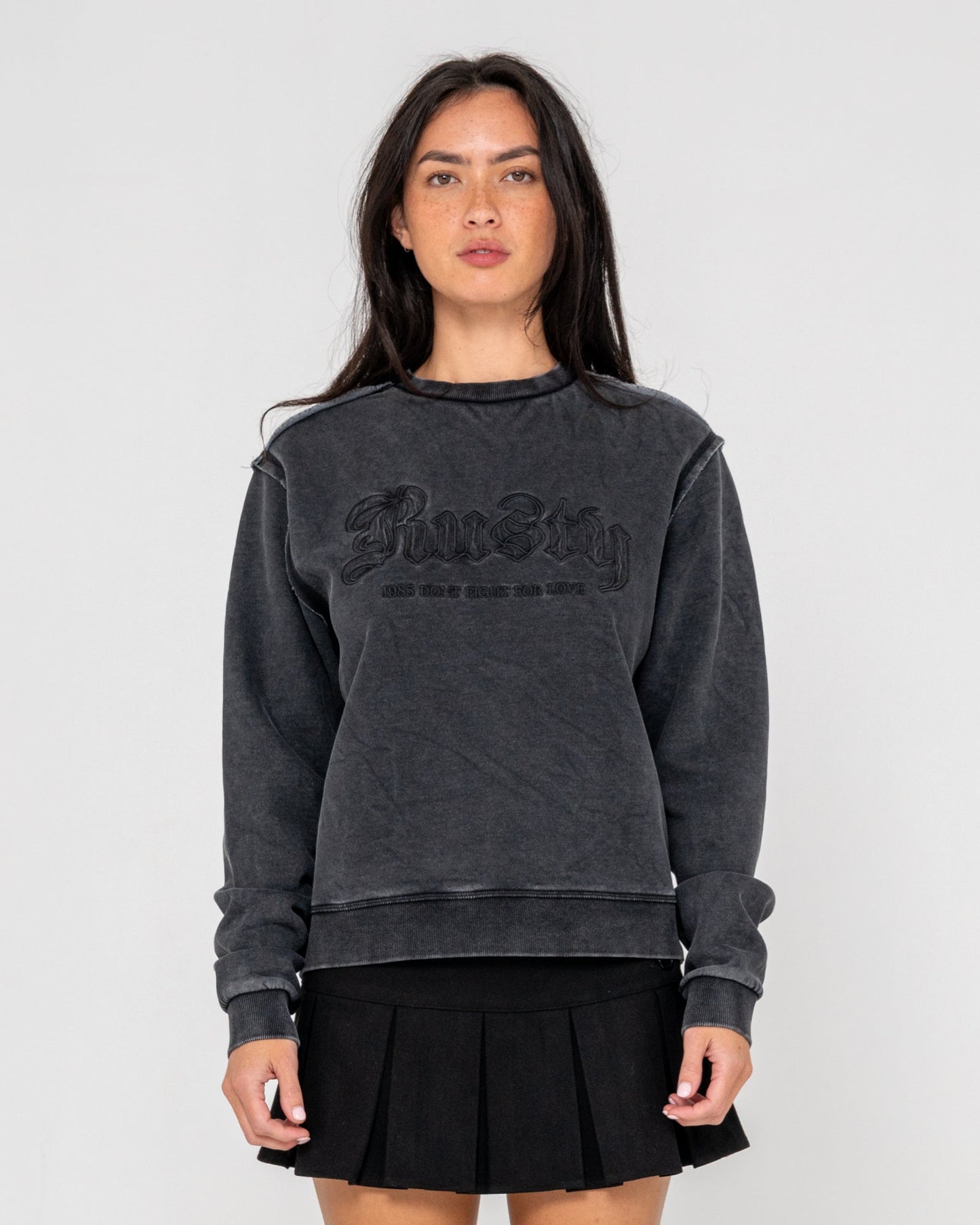 Buzo Roxanne Oversized Neck Washed Black