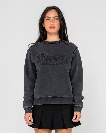 Buzo Roxanne Oversized Neck Washed Black