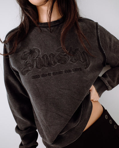 Buzo Roxanne Oversized Neck Washed Black