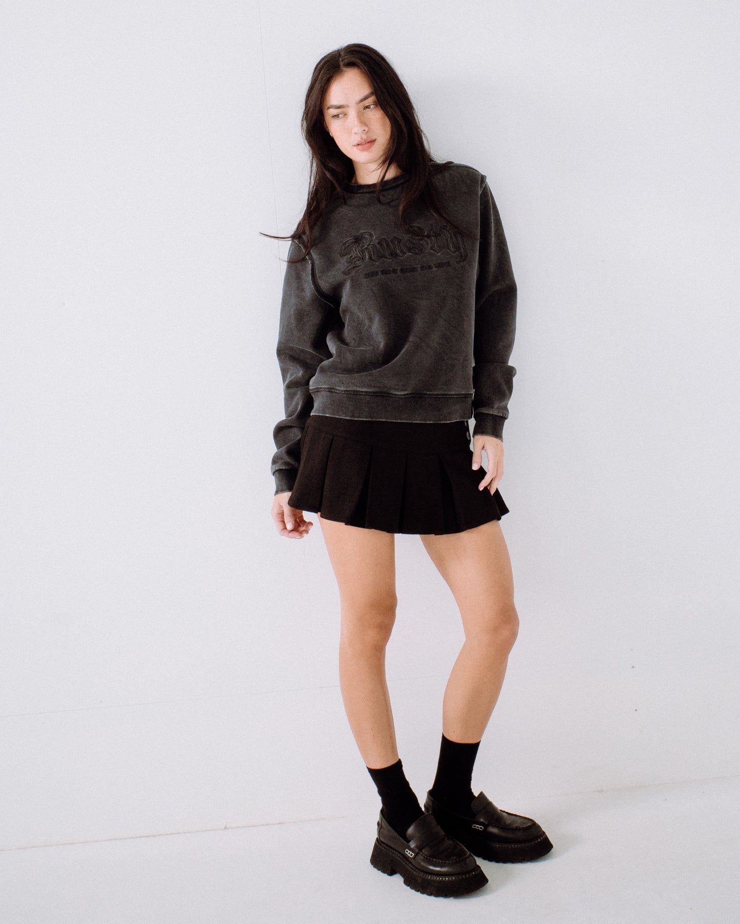 Buzo Roxanne Oversized Neck Washed Black
