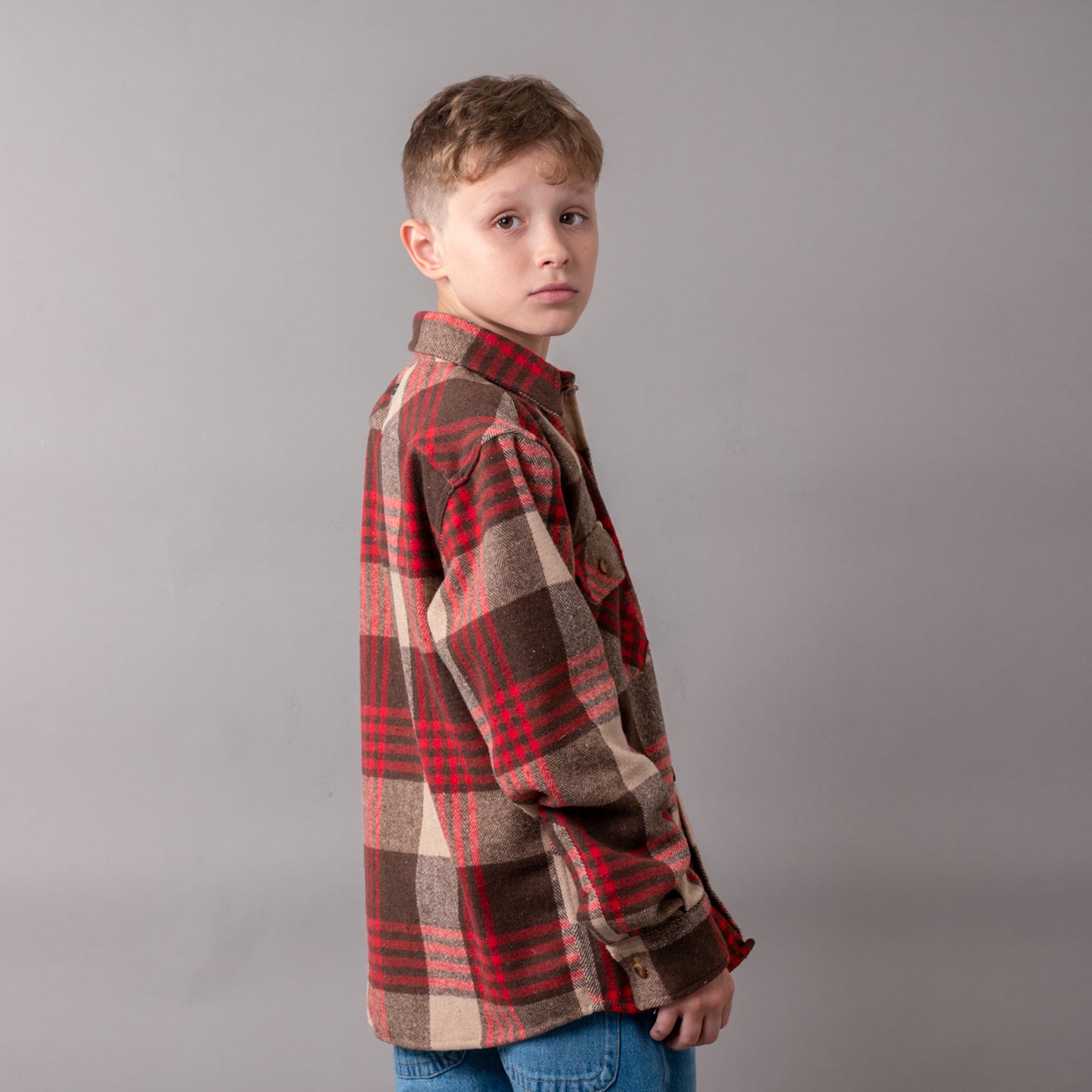 Camisa Rumbler Jr Brown/Magenta