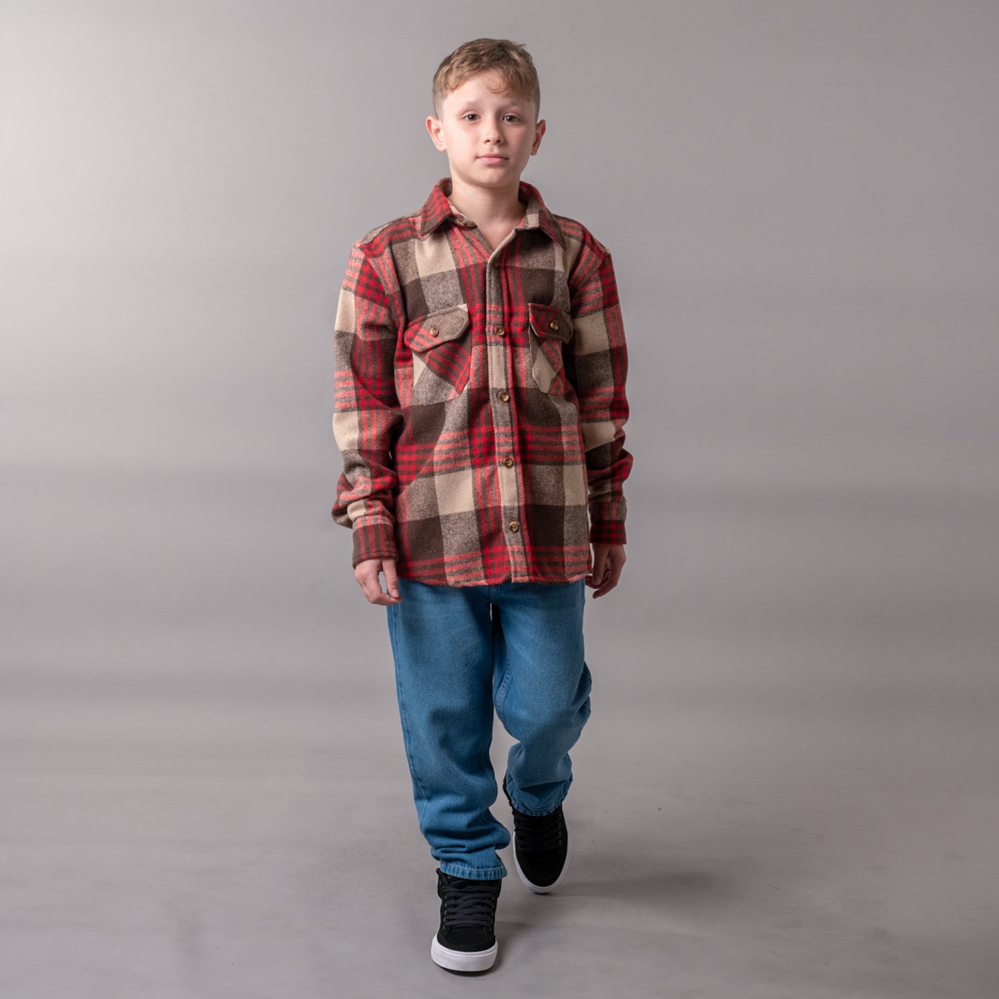 Camisa Rumbler Jr Brown/Magenta