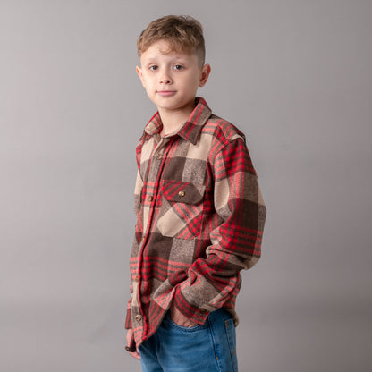 Camisa Rumbler Jr Brown/Magenta