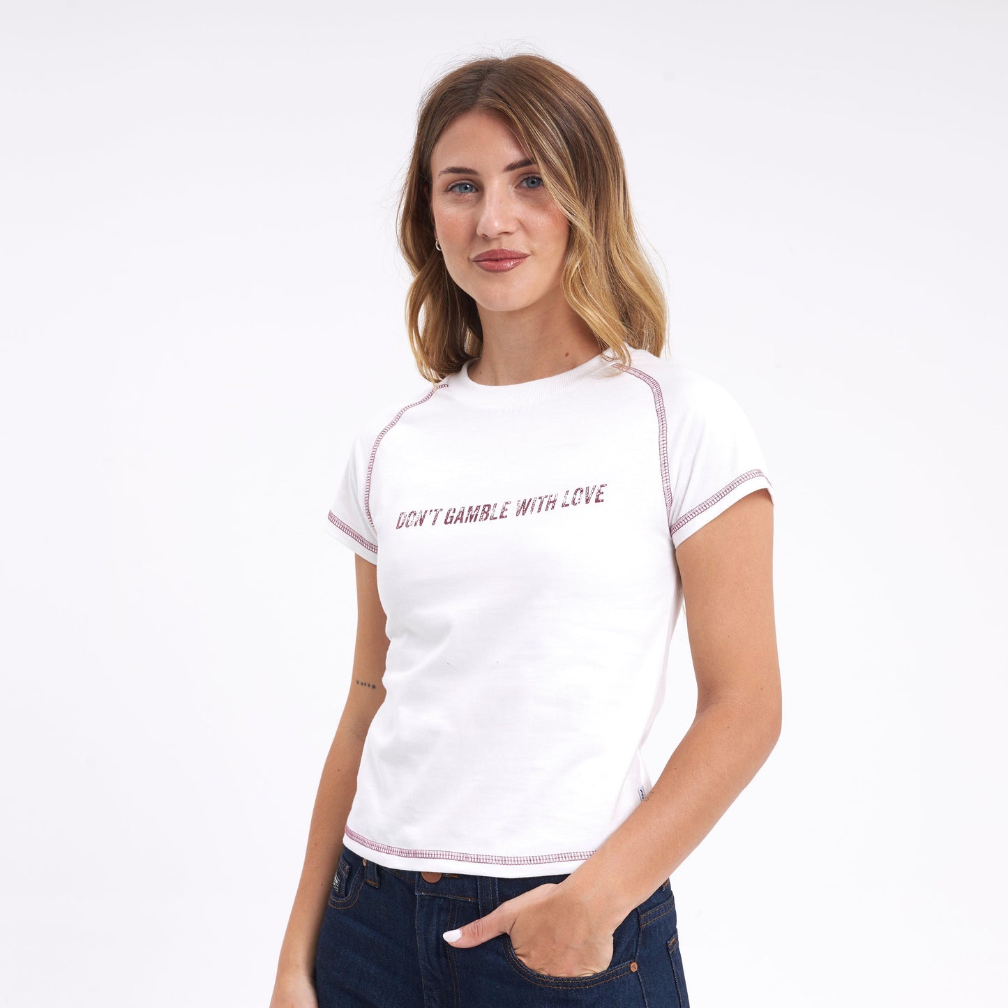 Remera Gamble Sleeve Baby Off White