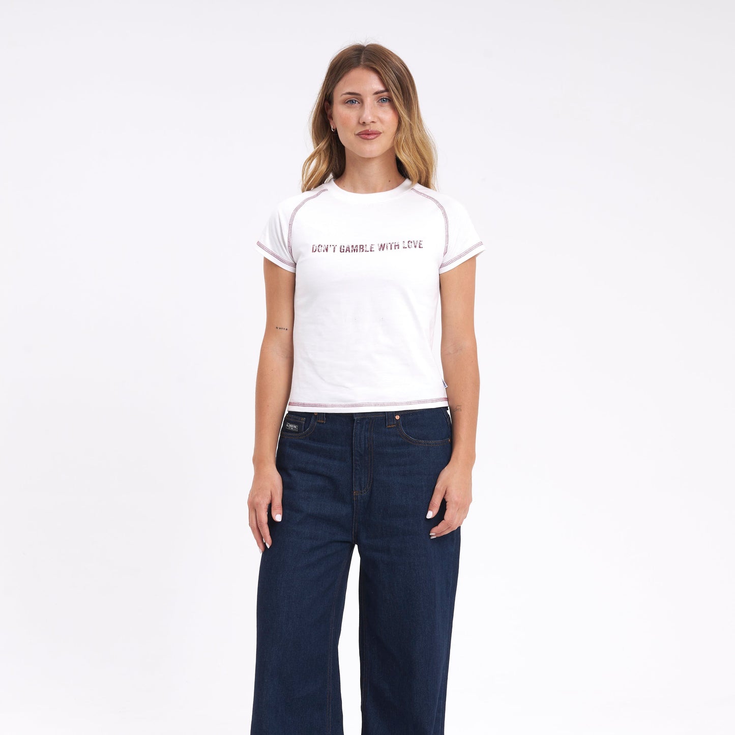 Remera Gamble Sleeve Baby Off White