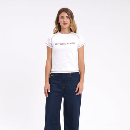 Remera Gamble Sleeve Baby Off White