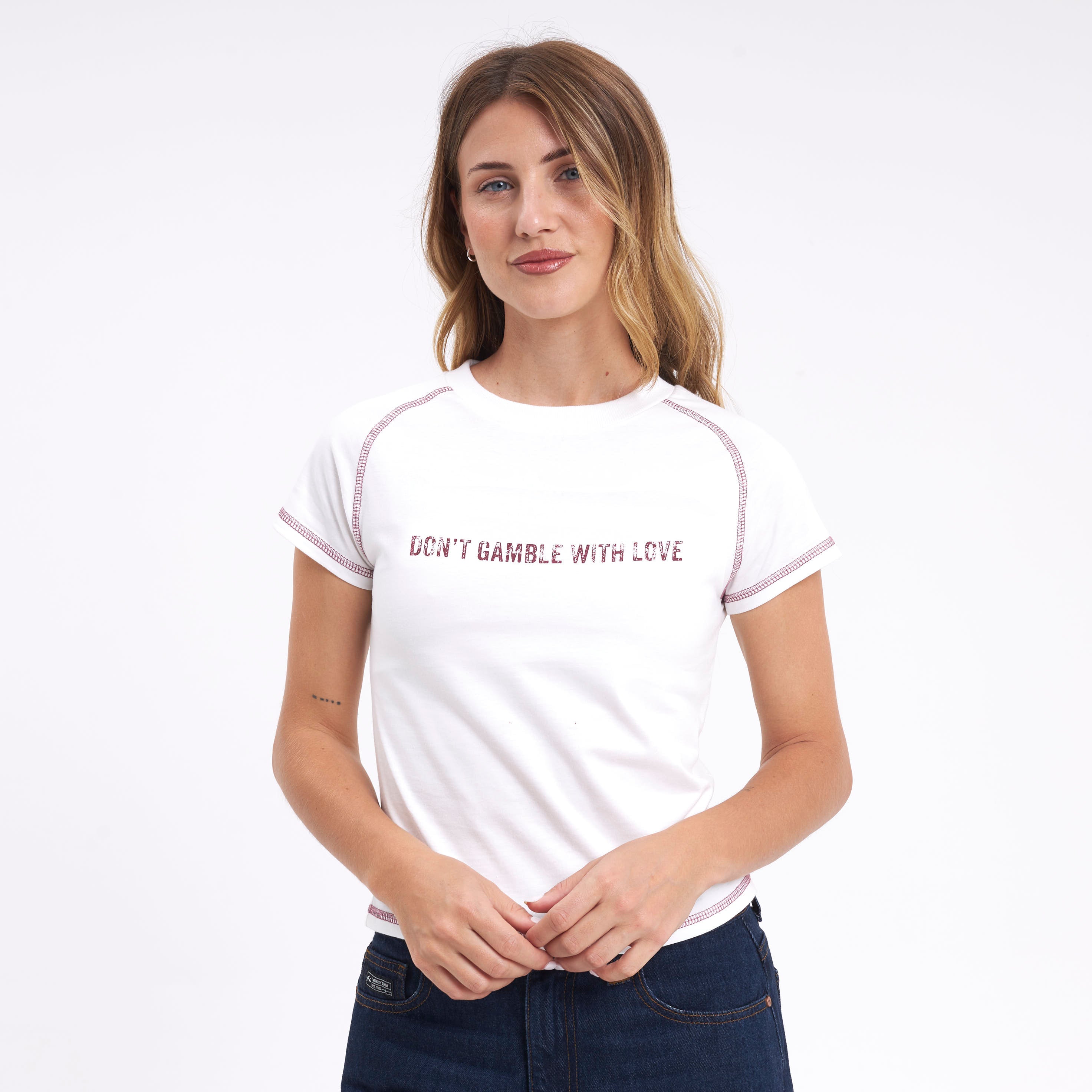 Remera Gamble Sleeve Baby Off White