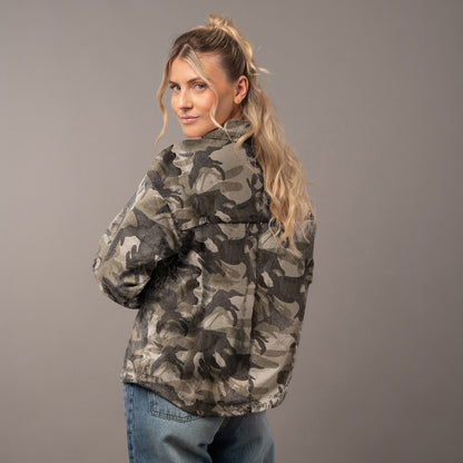 Camisa Ml Camo Mile Oversize Abbey Stone