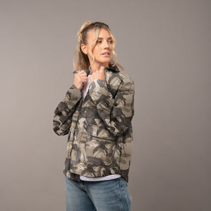 Camisa Ml Camo Mile Oversize Abbey Stone
