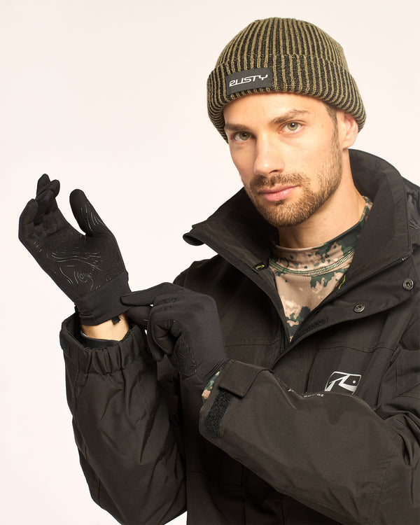 Guantes Rusty Rabbit Thermal Lines Gloves Black