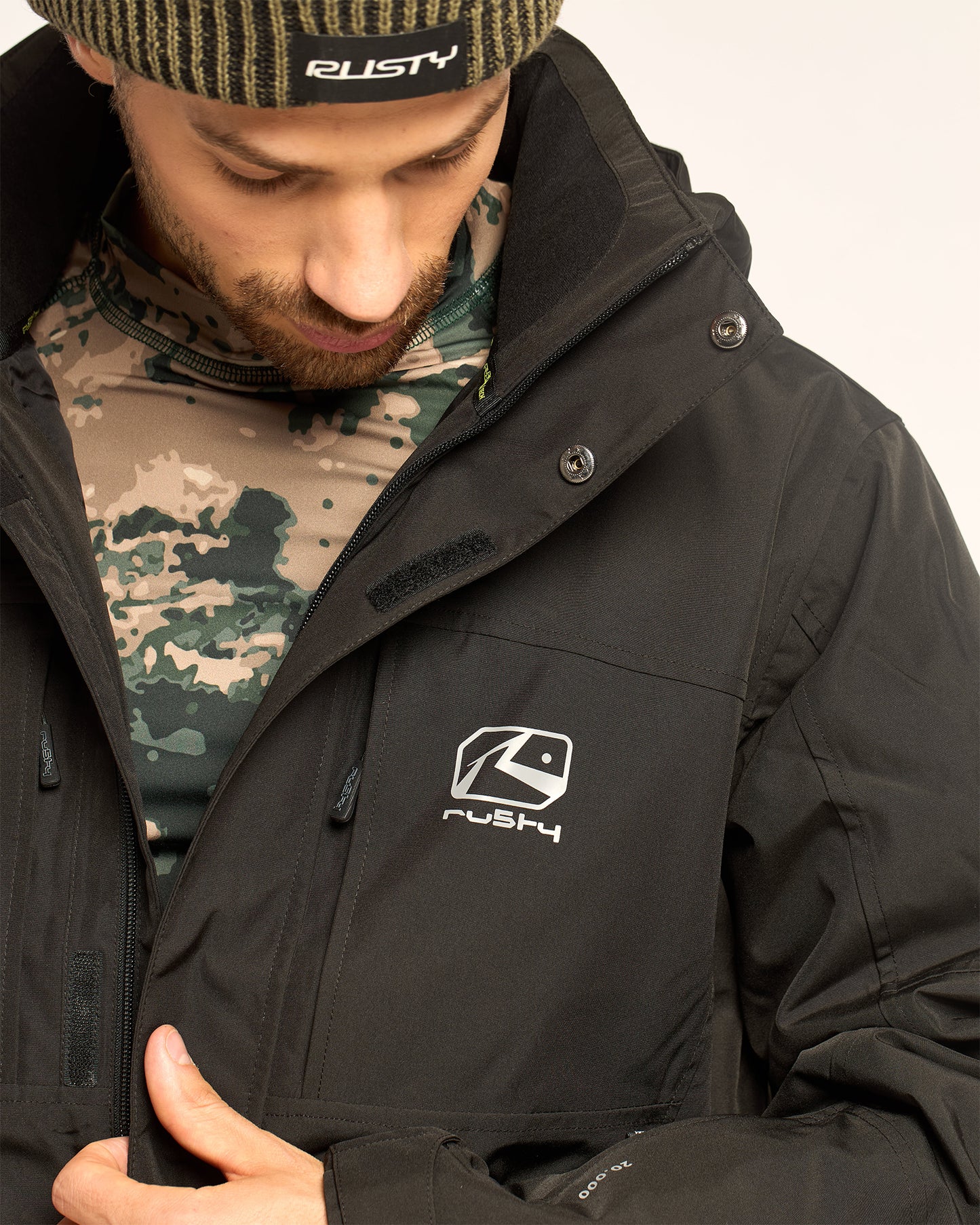 Campera Abrigo Snow Rusty Rabbit Mens Snow Jacket Black