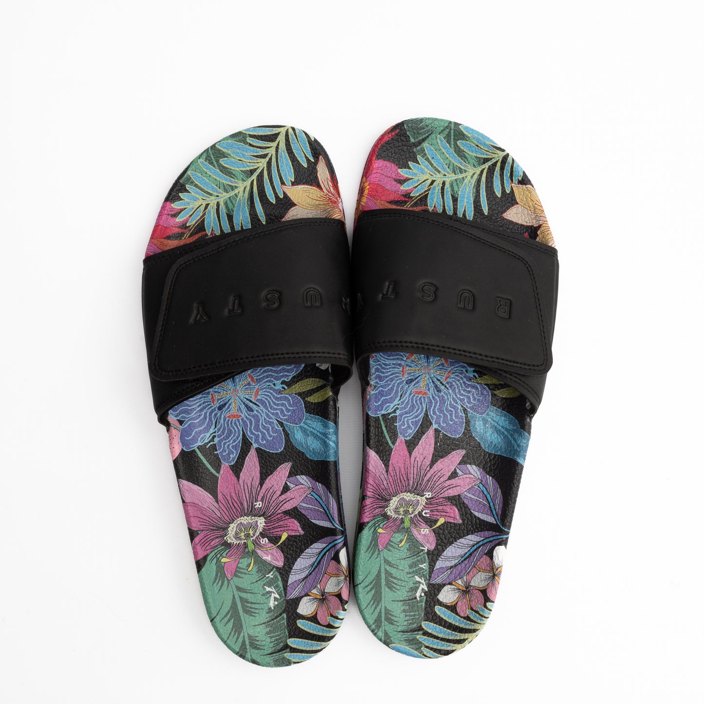 Ojotas Rusty Black Beach Palm Slide Ld Black