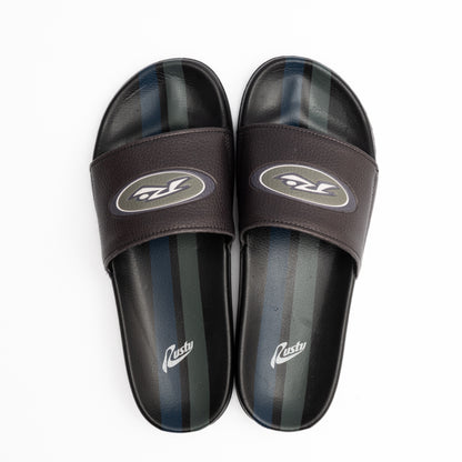 Ojotas Side Stripes Slide Black