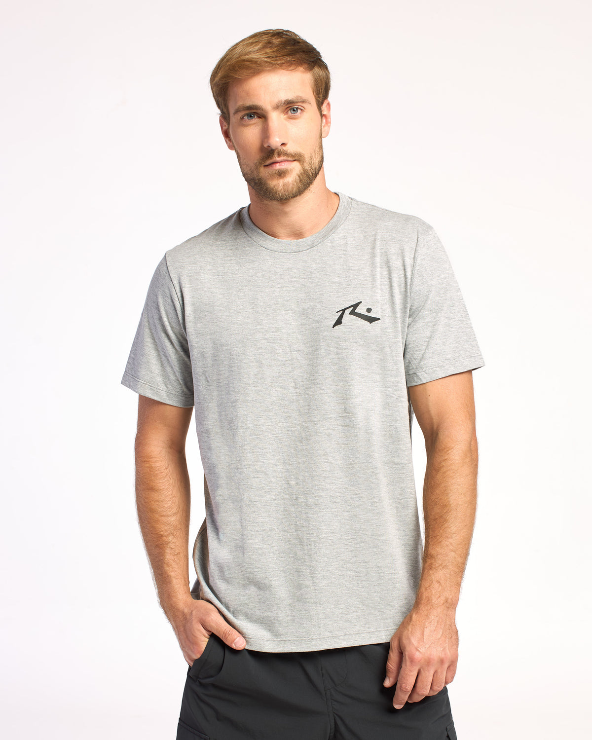 Remera Competition Grey Marle/Black
