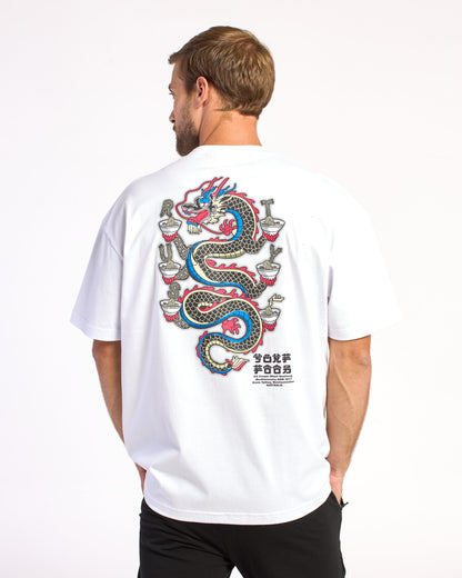 Remera Ramen Dragon Ov White