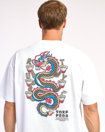Remera Ramen Dragon Ov White