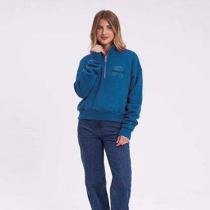 Buzo Bind Me Up Zip Atlantic Blue