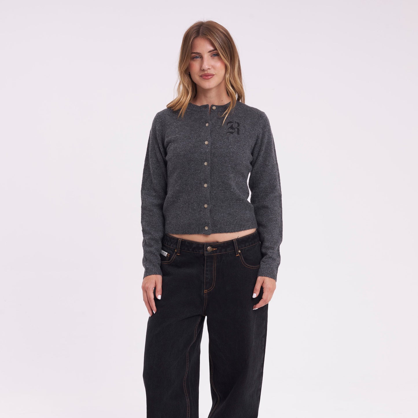 Sweater Academy Cardigan Charcoal/Marle