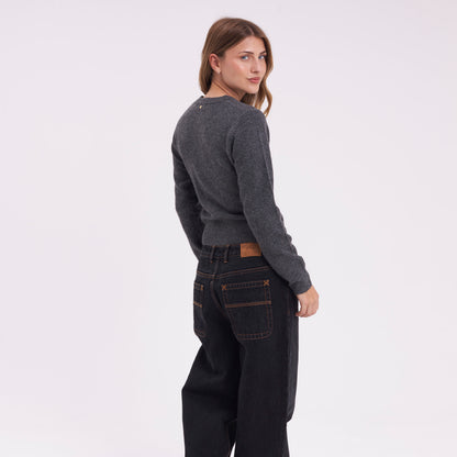Sweater Academy Cardigan Charcoal/Marle