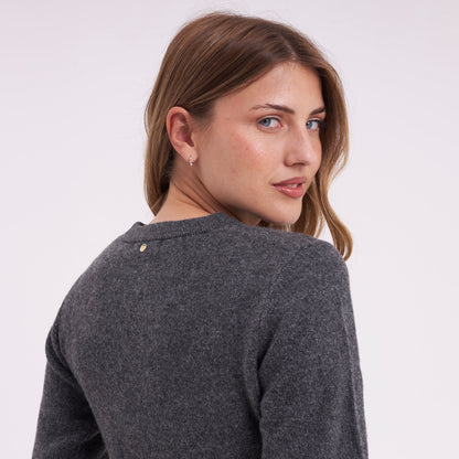 Sweater Academy Cardigan Charcoal/Marle
