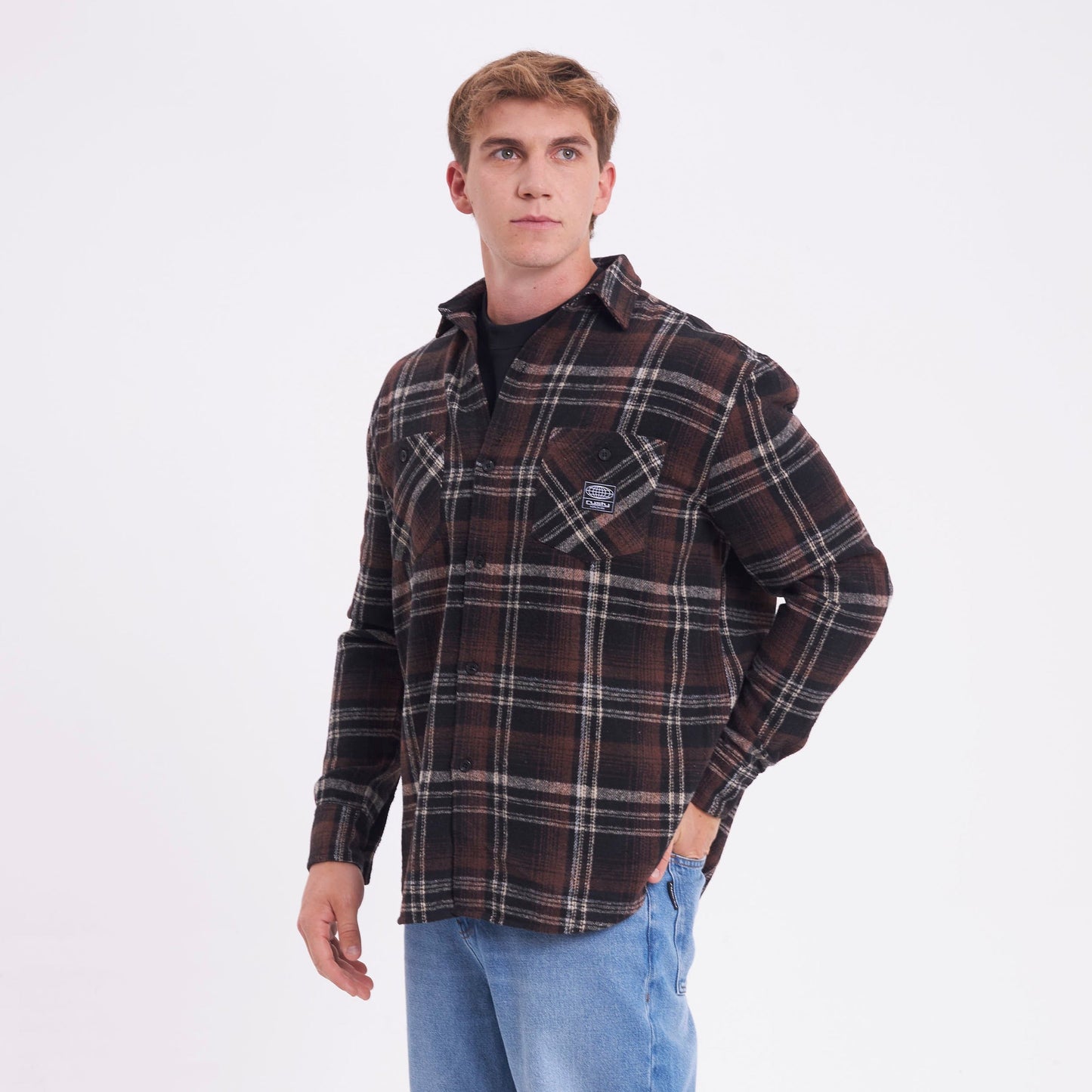 Camisa Fade Away Flannel Brown