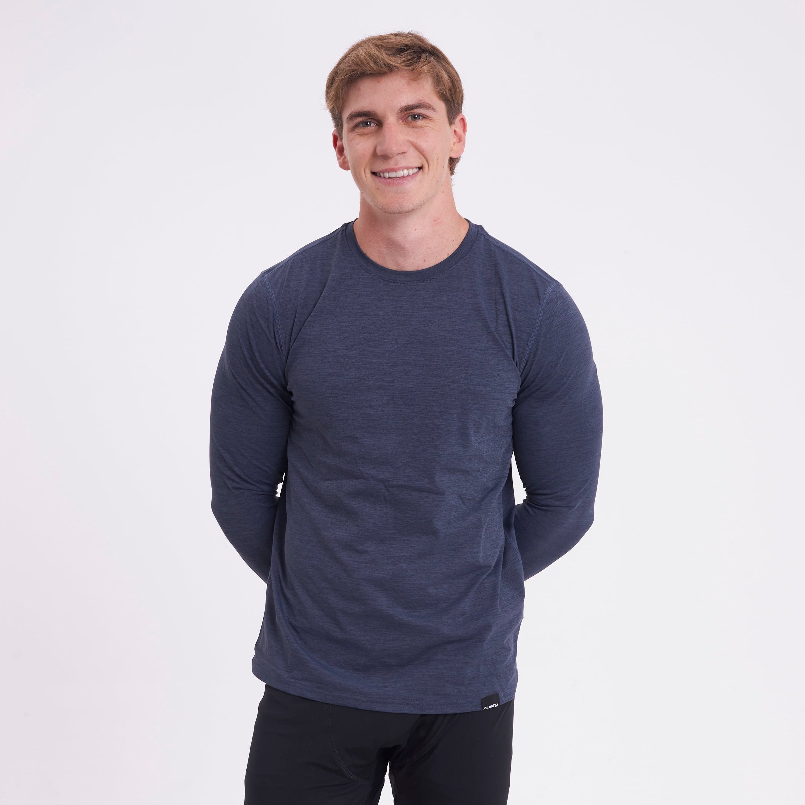 Remera Rusty Booser Baselayer Ls Black Marle