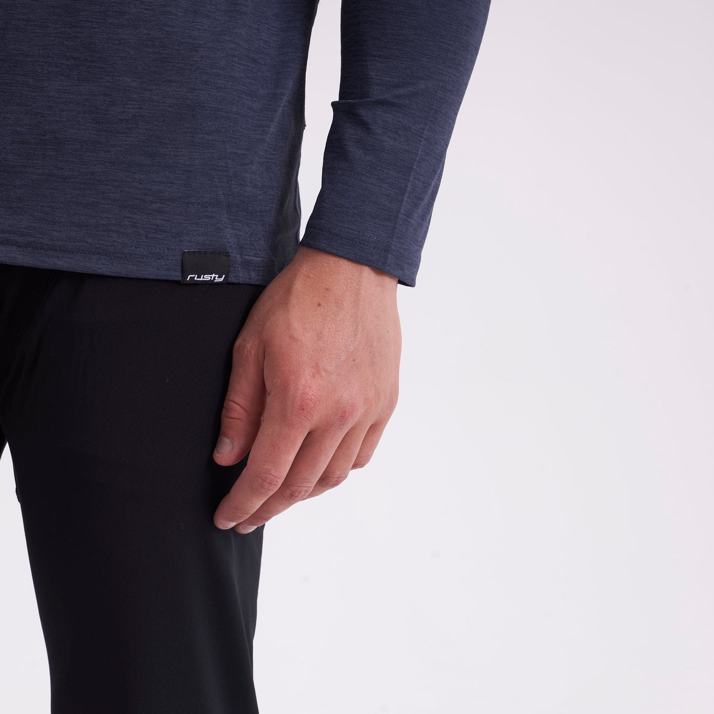 Remera Rusty Booser Baselayer Ls Black Marle