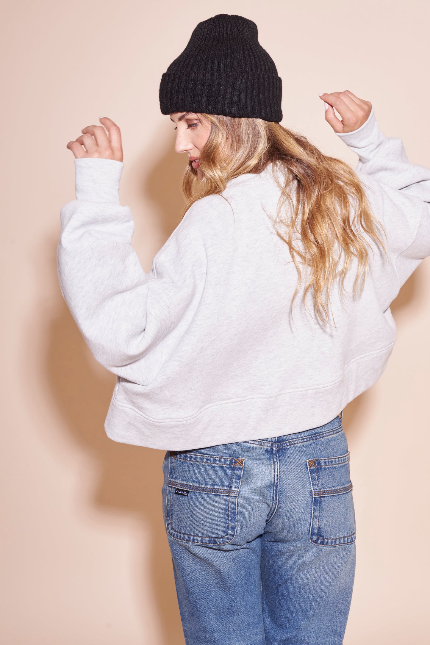 Campera Canguro Atomic Cardigan Grey Marle