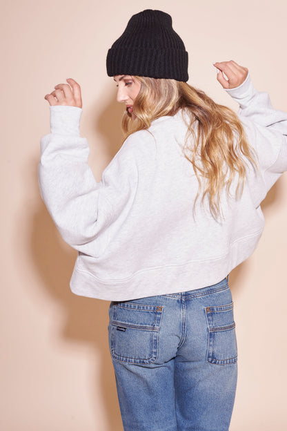 Campera Canguro Atomic Cardigan Grey Marle