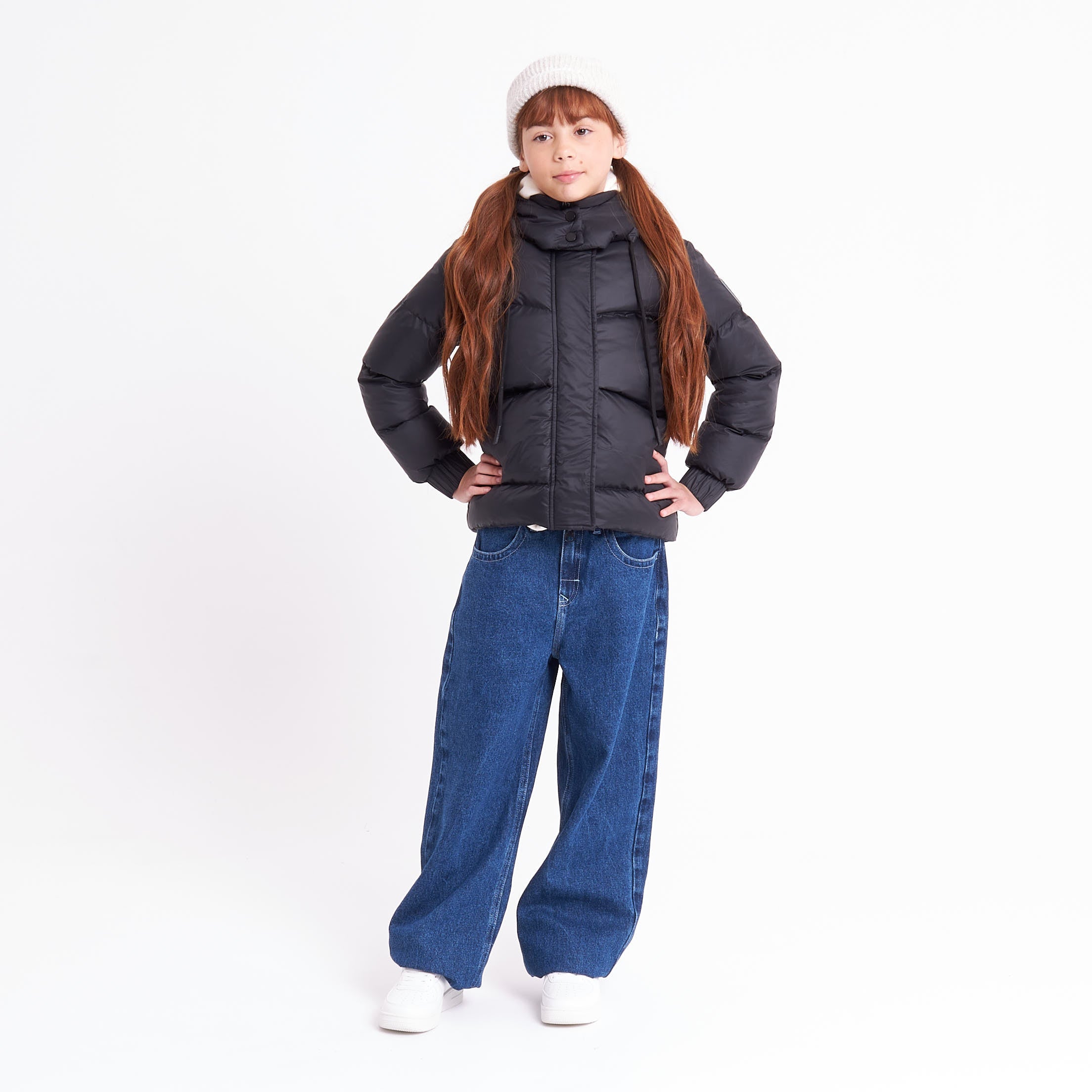 Campera Abrigo Shallow Coat Girls Black