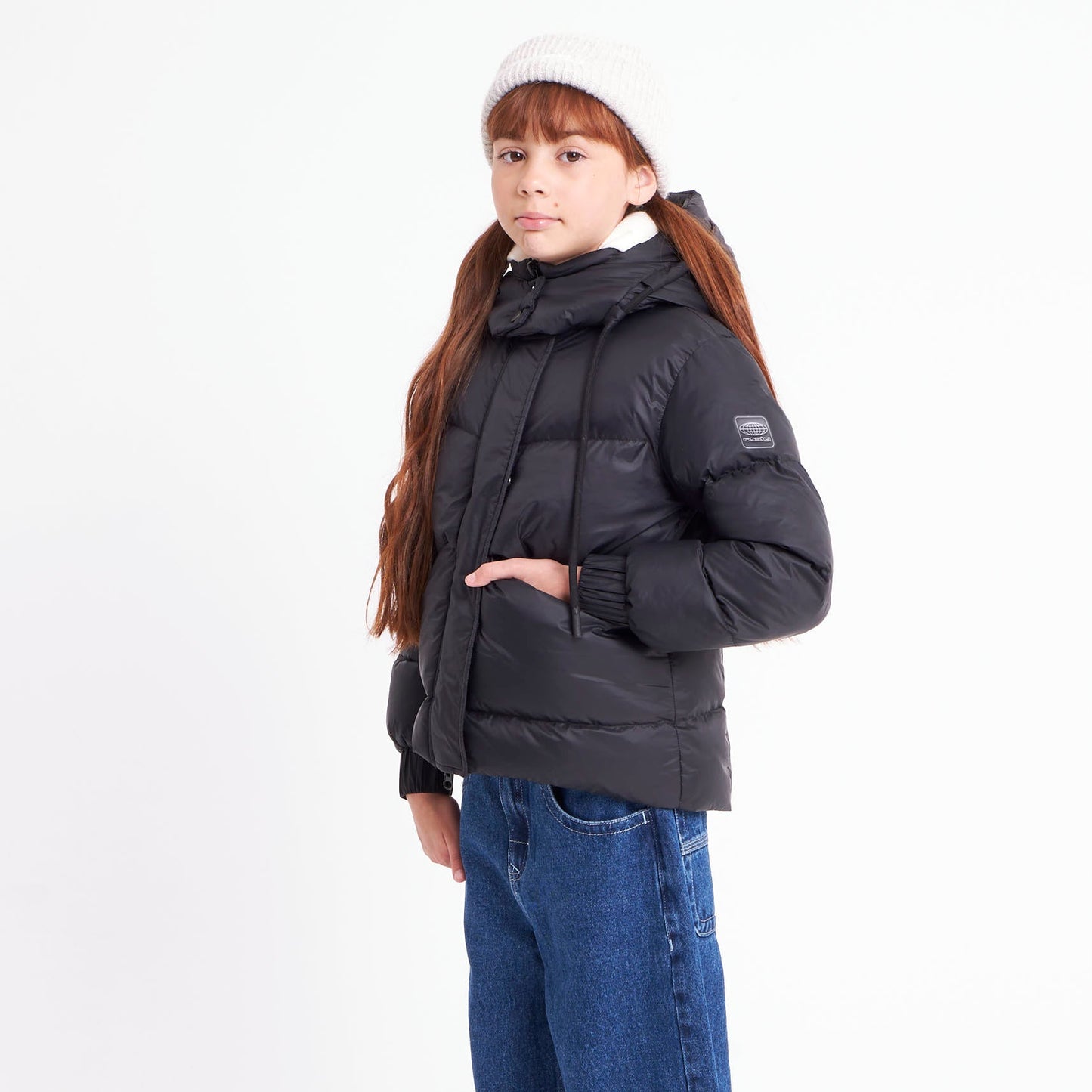 Campera Abrigo Shallow Coat Girls Black