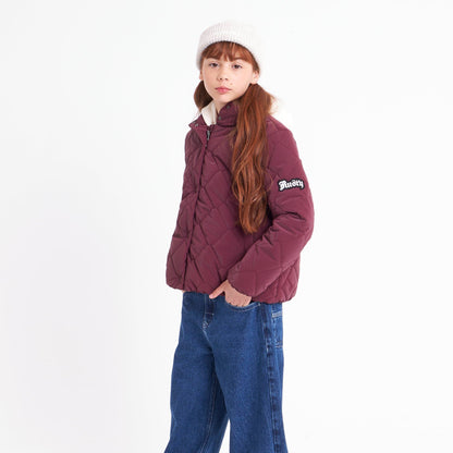 Campera Abrigo Ange Coat Girls Burgundy