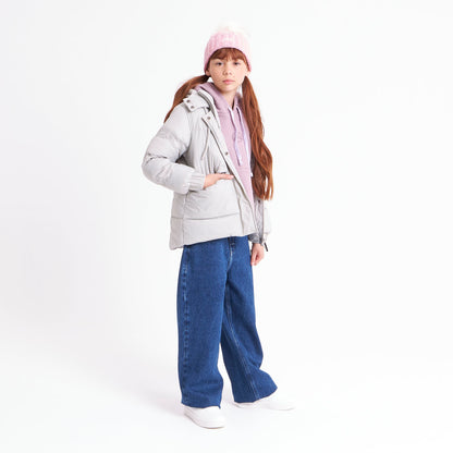 Campera Abrigo Shallow Coat Girls Mirage Gray
