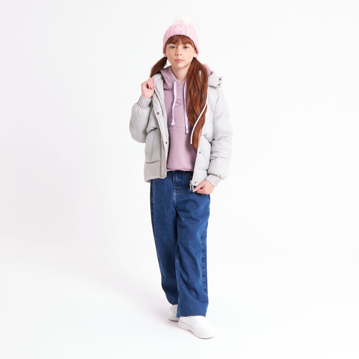 Campera Abrigo Shallow Coat Girls Mirage Gray