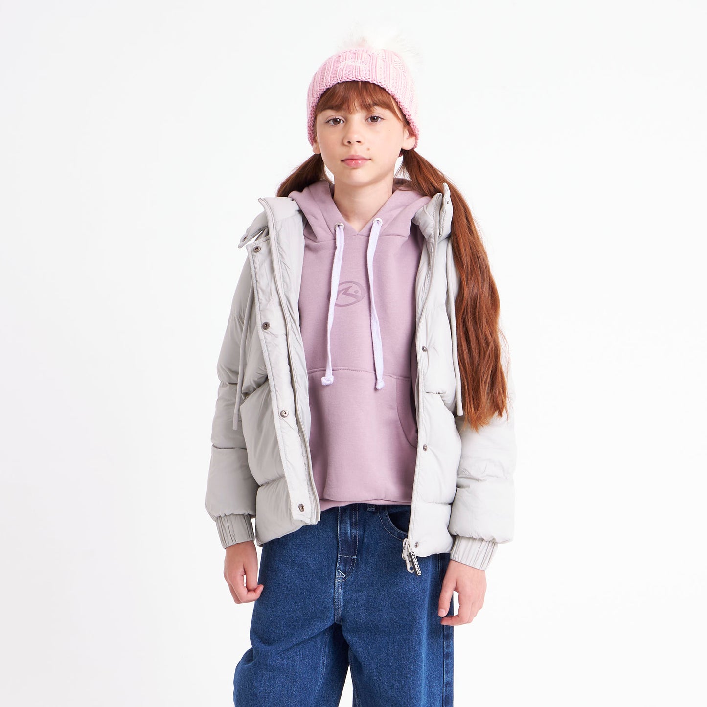 Campera Abrigo Shallow Coat Girls Mirage Gray