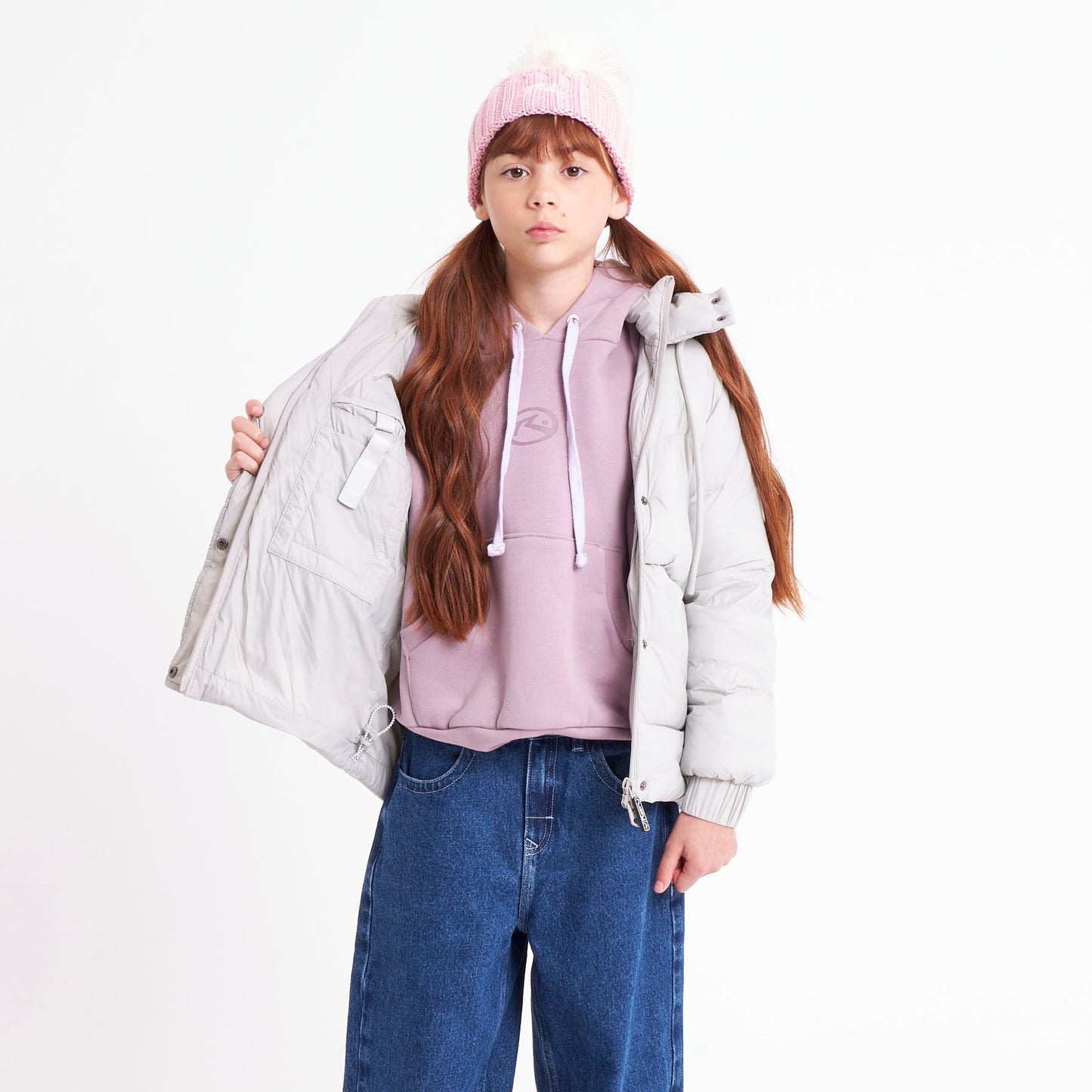 Campera Abrigo Shallow Coat Girls Mirage Gray