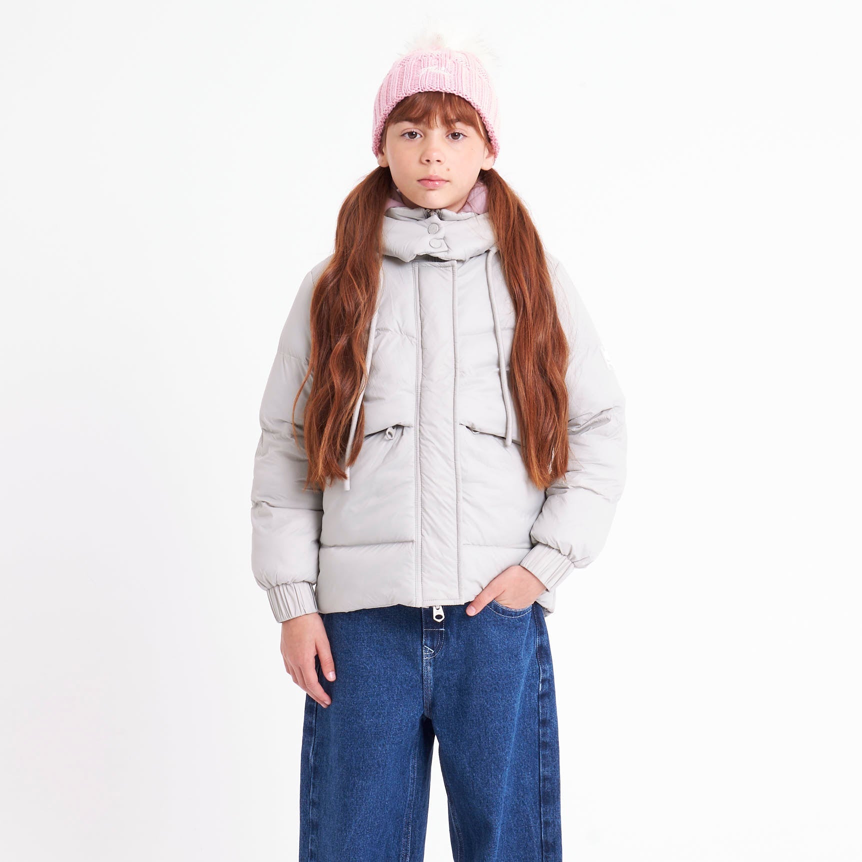 Campera Abrigo Shallow Coat Girls Mirage Gray