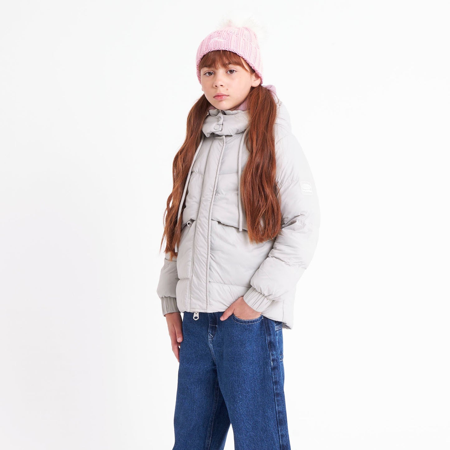 Campera Abrigo Shallow Coat Girls Mirage Gray