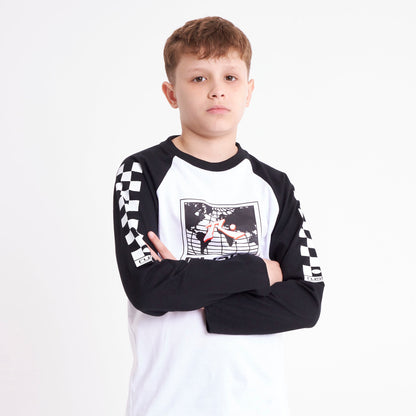 Remera Tournament Junior White/Black