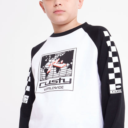 Remera Tournament Junior White/Black
