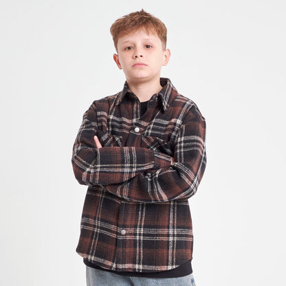 Camisa Fade Away Flannel Junior Brown