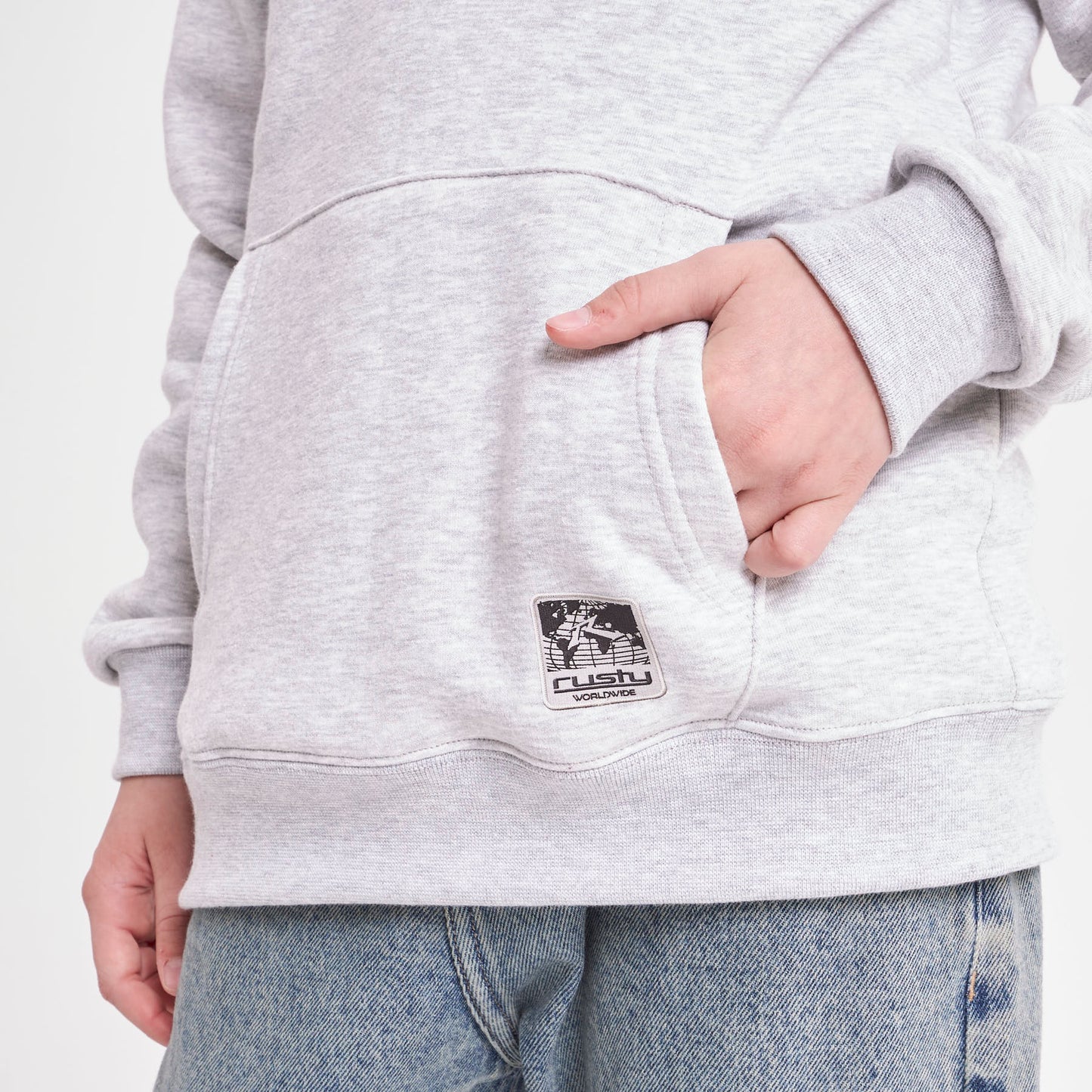 Buzo Australian 1/4 Zip Junior White Marle