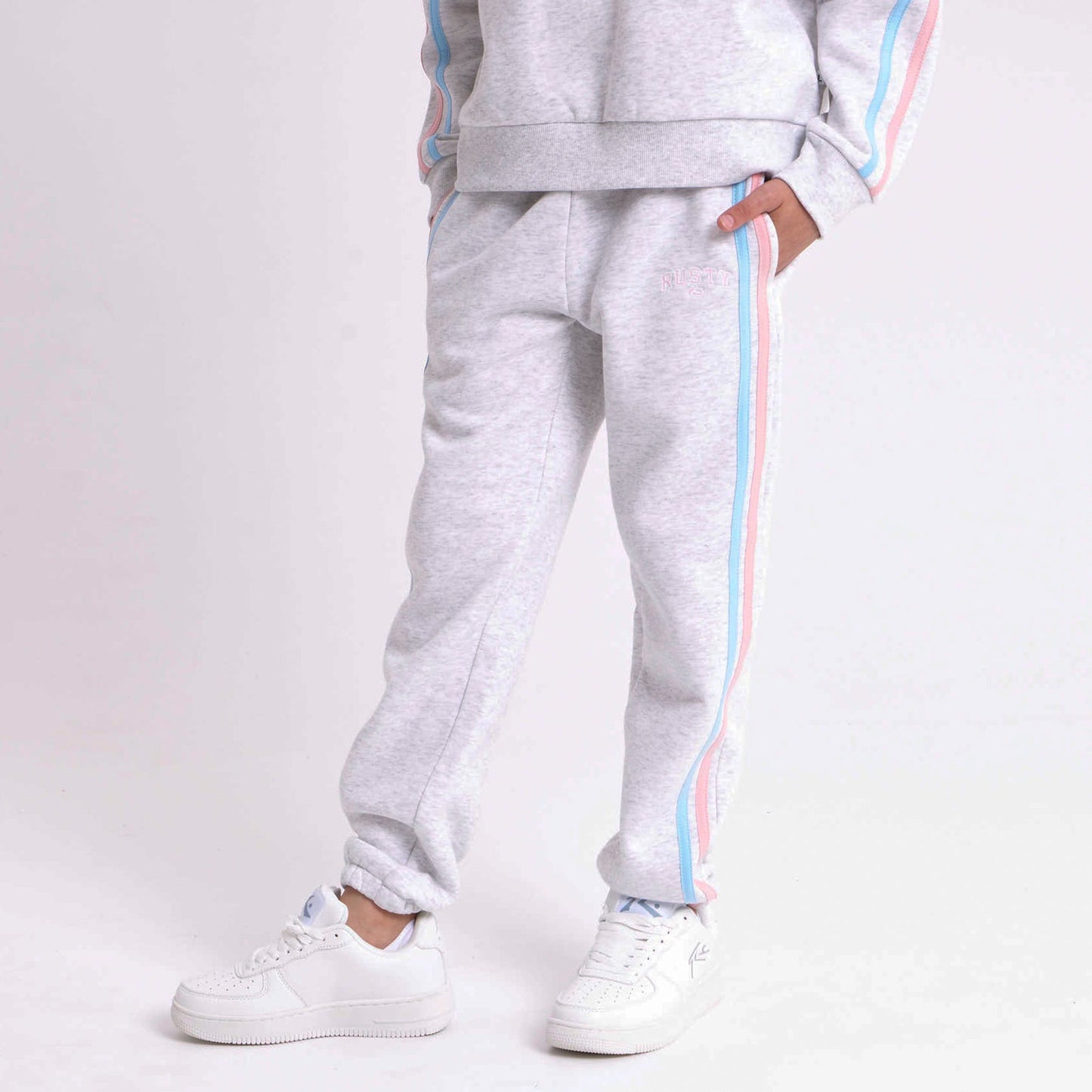 Jogging Girls Team Varsity Cuff Ecru Marle